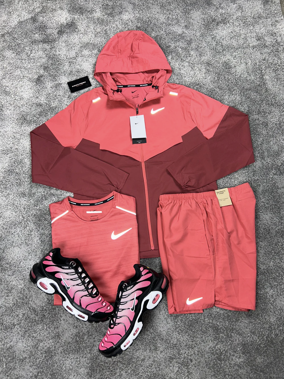 NIKE WINDRUNNER ADOBE ROUGE ENSEMBLE 3 PIÈCES POUR HOMMES