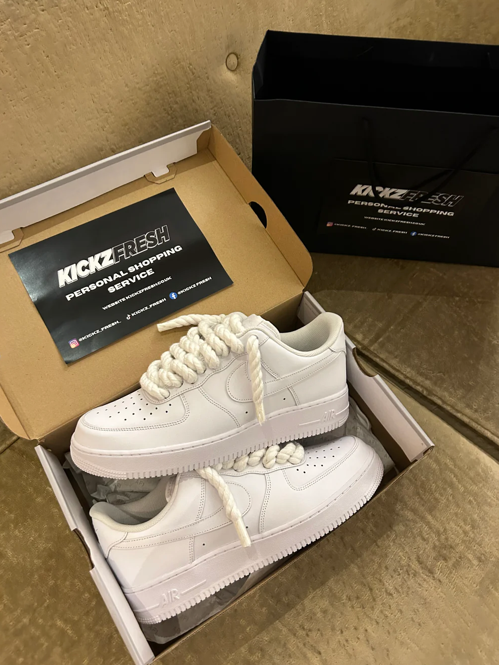CORDE BLANCHE LACÉE AIR FORCE 1