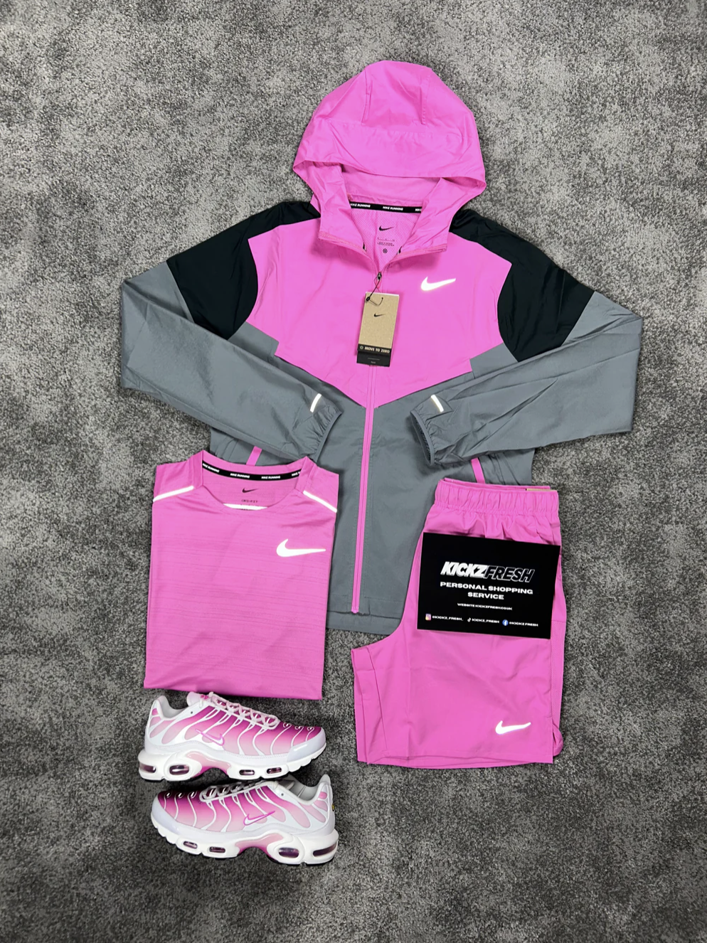 NIKE 3 PIÈCES WINDRUNNER HYPER BLACK ROSE ENSEMBLE POUR HOMME