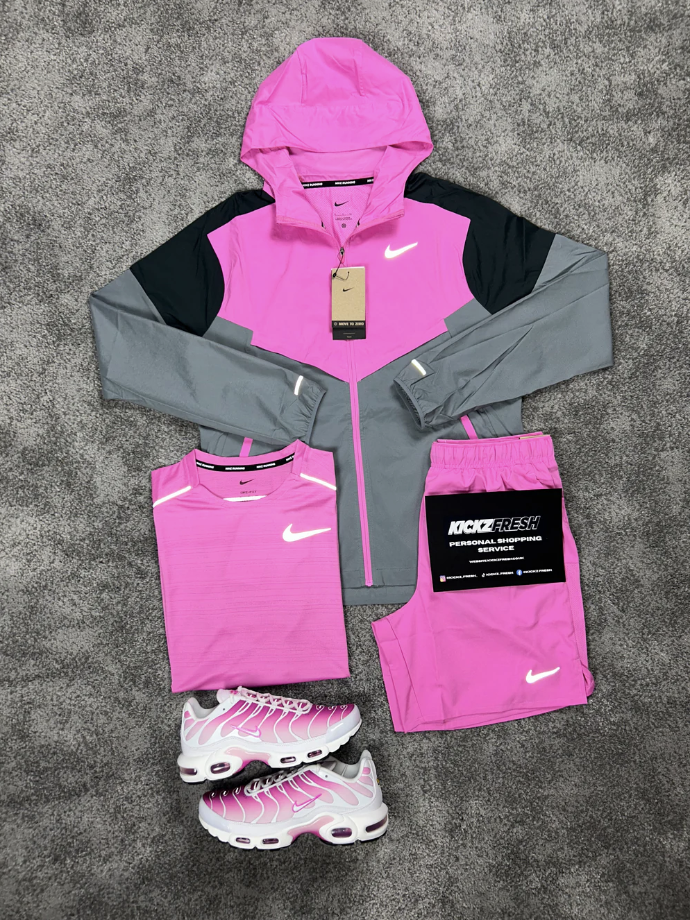 NIKE 3 PIÈCES WINDRUNNER HYPER BLACK ROSE ENSEMBLE POUR HOMME