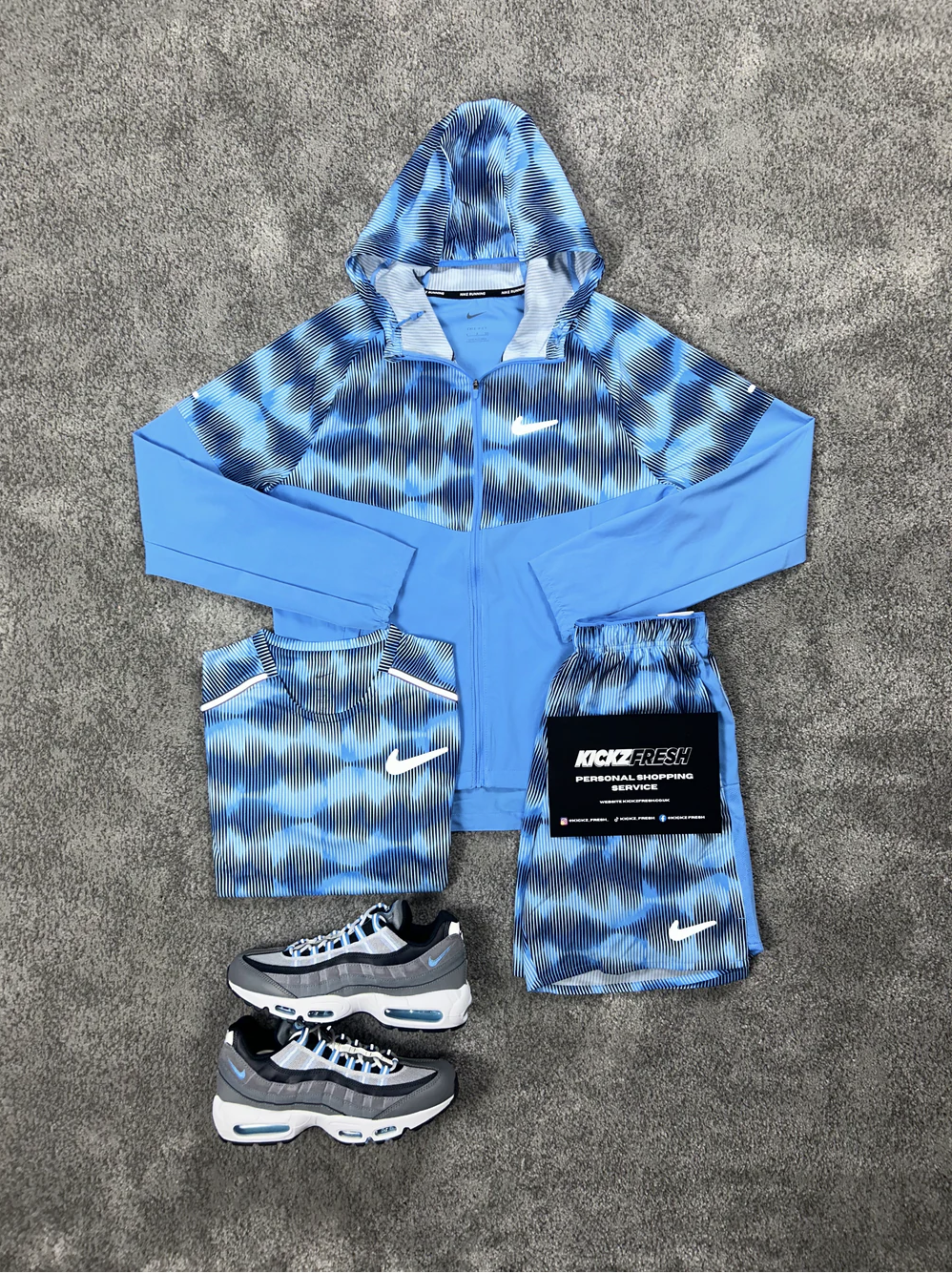ENSEMBLE 3 PIÈCES NIKE WINDRUNNER SOUNDWAVE BLEU UNIVERSITÉ POUR HOMME