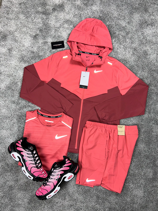 NIKE WINDRUNNER ADOBE ROUGE ENSEMBLE 3 PIÈCES POUR HOMMES
