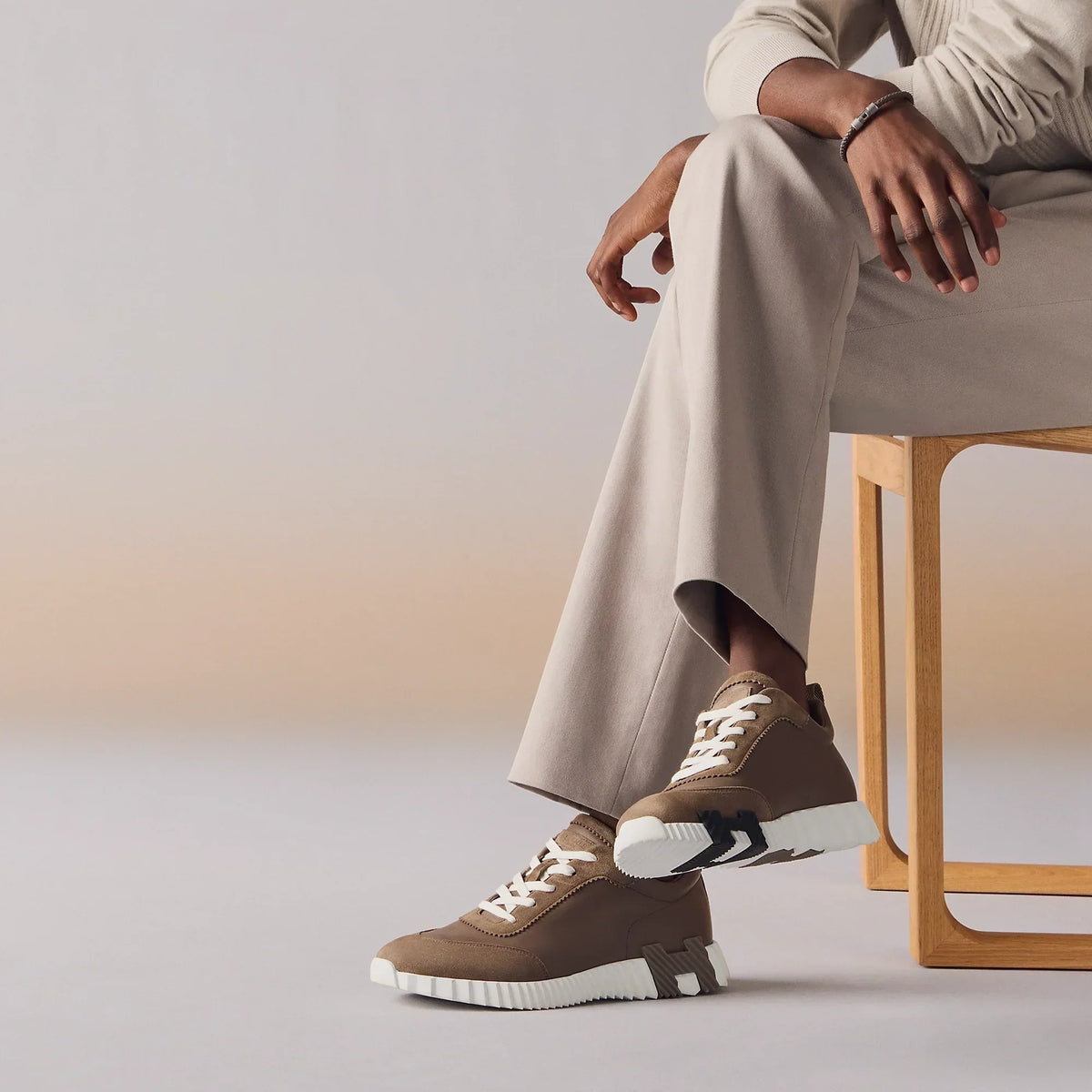 Hermès Bouncing Étoupe — Brun Ton sur Ton